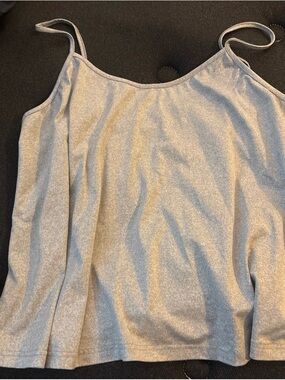Women's Gray Spaghetti Strap Cami Tank Top